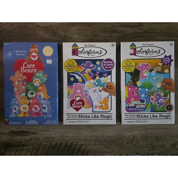 Colorforms Other - Care Bears Colorforms Play Set Bundle 3 Sets Sharing Caring Unlock the Magic